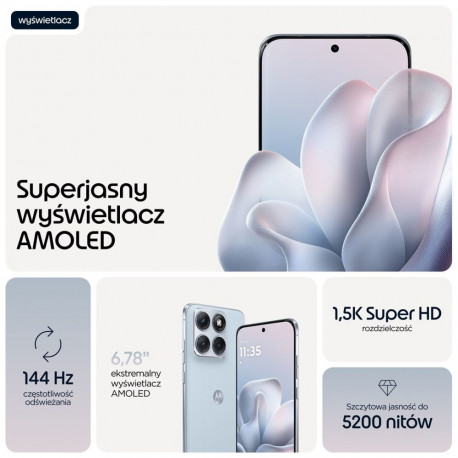 Mobile Phone - Motorola edge 70 fusion, Snapdragon 7s Gen 3, 12GB RAM, 256GB, Light Blue