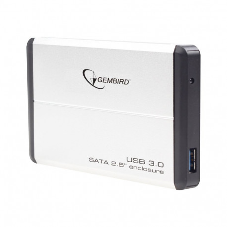 Gembird HDD/SSD korpus EE2-U3S-2-S 2.5 SATA USB 3.0 alumiinium, hõbedane