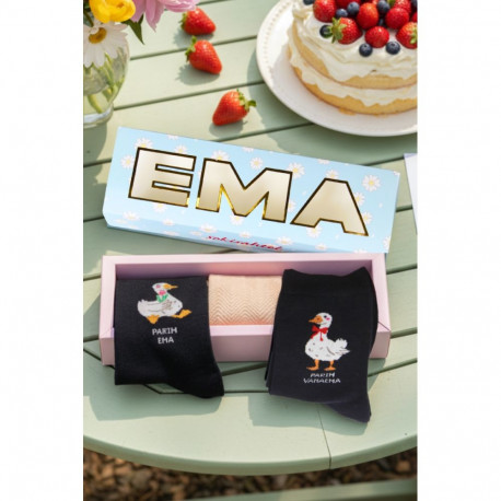 SOKISAHTEL PARIM EMA JA VANAEMA kinkekarp 3 sokipaariga GERDA