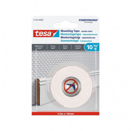 TAPE DOUBLE-SIDE 1.5MX19MM FOR WALLPAPER