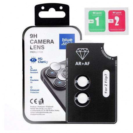 Camera Lens Protector BLUE STAR Easy Install for SAMSUNG FLIP 7 black