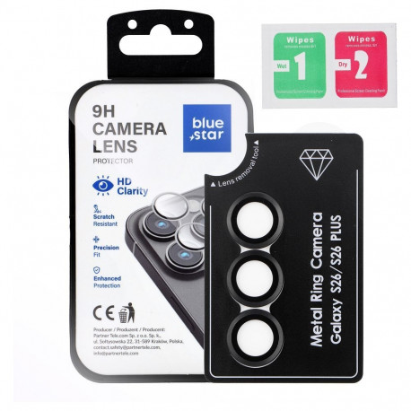 Camera Lens Protector BLUE STAR Easy Install for SAMSUNG S26 black