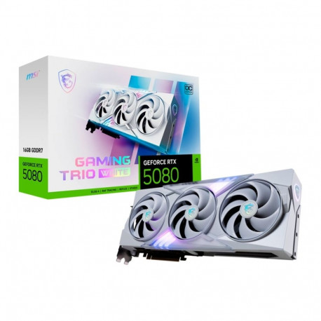 GeForce graafikakaart RTX 5080 GAMING TRIO OC DLSS 4 3x DisplayPort 1x HDMI 2.1, valge