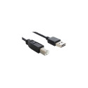 EASY-USB 2.0 Kabel, USB-A Stecker > USB-B Stecker (schwarz, 2 Meter, USB-A Stecker beidseitig verwen