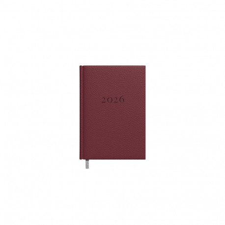 Raamatkalender Nõunik Päev bordoo, kunstnahast kaantega, päeva sisu 2026a.