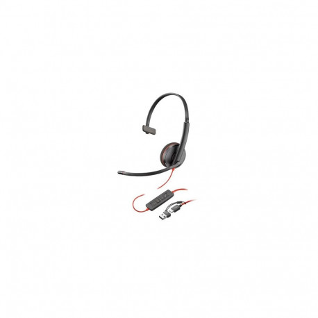 HP Poly Blackwire 3210 Monaural USB-C Headset +USB-C/A Adapter