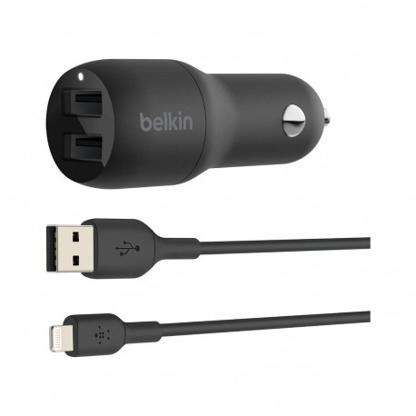 "Belkin Dual USB-A Kfz-Ladegerät incl. Lightning Kabel 1m 24W b"