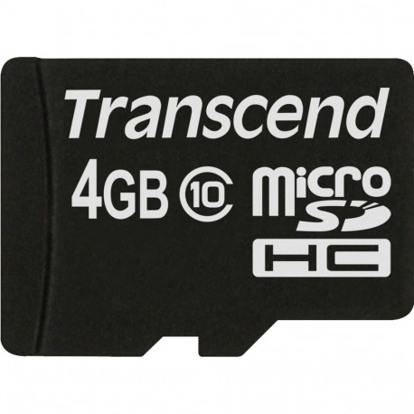Transcend mälukaart microSDHC 4GB Class 10 + SD-adapter