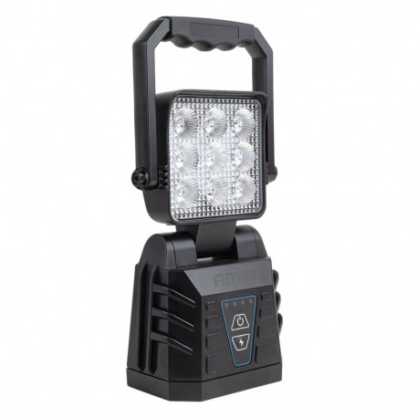 Lampa robocza przenośna biała z funkcją lampy ostrzegawczej 15w (batt) amio-04865
