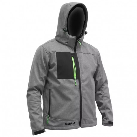 Softshell-jope kapuutsiga S 96%poliester+4%elastan