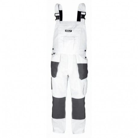 Spodnie ochronne ogrodniczki m/50, białe, gramatura 190g/m2