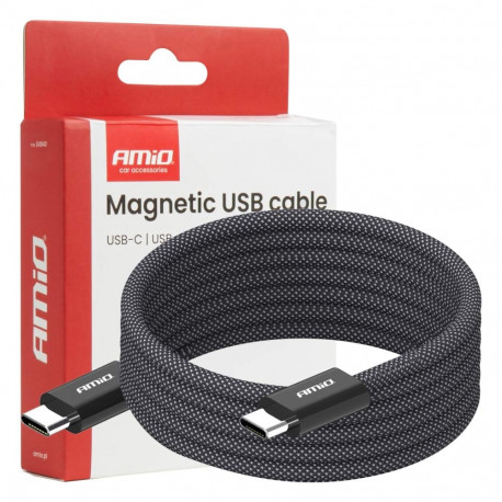 Amio magnetiline USB-C - USB-C kaabel amio-04840 60W 100cm
