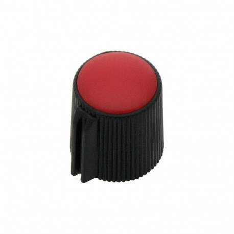 8163# Gałka potencjometr czarna średnica 13mm czerwona (5 tk.)