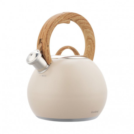 Klausberg veekeetja KB-7956 3l terasest puiduimitatsiooniga käepidemega, matjas beež