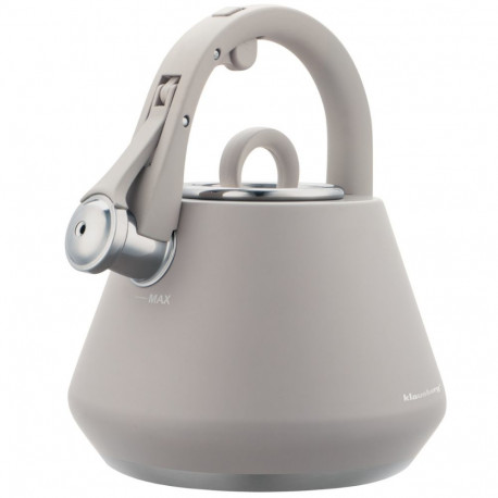 Czajnik stalowy z gwizdkiem 2,5 l szary mat, indukcja, klausberg kb-7949