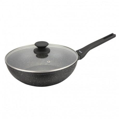 Patelnia wok marmurowa 28 cm z pokrywką, klausberg kb-7990