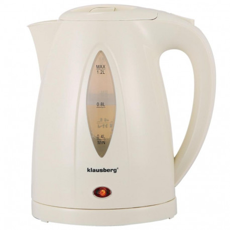 Klausberg elektriline veekeetja 1,2l LED kiire keetmine, kreemjas
