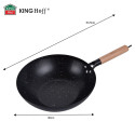 Patelna wok czarny marmurek śr.30cm kinghoff