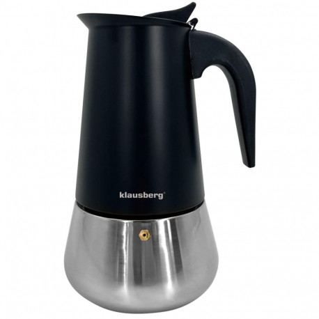 Klausberg espressokann KB-7846 roostevaba teras 9 tassi, must/hõbedane