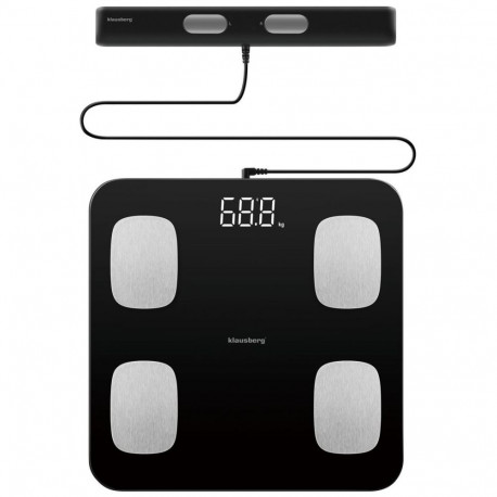 Klausberg vannitoakaal KB-7852 elektrooniline täpse kehaanalüüsiga käepidemega, must