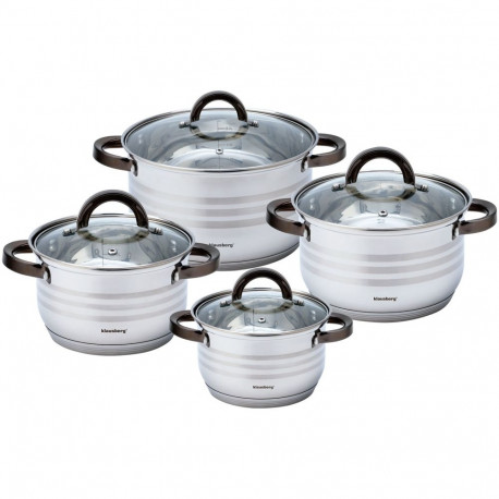 Zestaw garnków, śr.16/18/20/24cm, stal klausberg