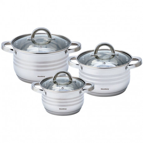 Zestaw garnków, śr.16/18/20cm, stal klausberg