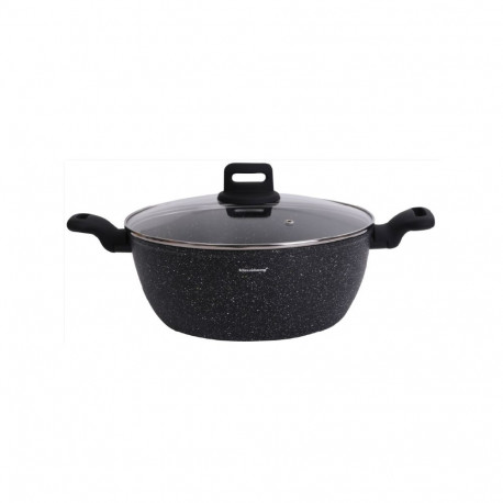 Garnek, kolor czarny-marmurek, śr.28cm, 5,71l klausberg