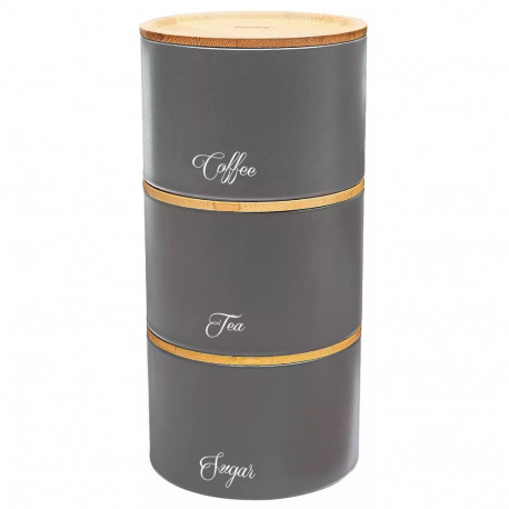 Klausberg hoiustusanumate komplekt teras-bambus 3-osaline, hall