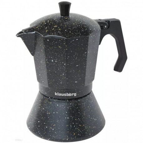 Klausberg moka-kann 9 tassi, must marmor