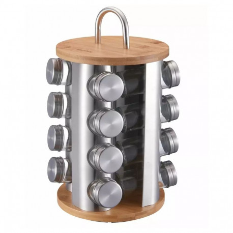 Klausberg maitseainetopside komplekt 17-osaline teras-klaas-bambus