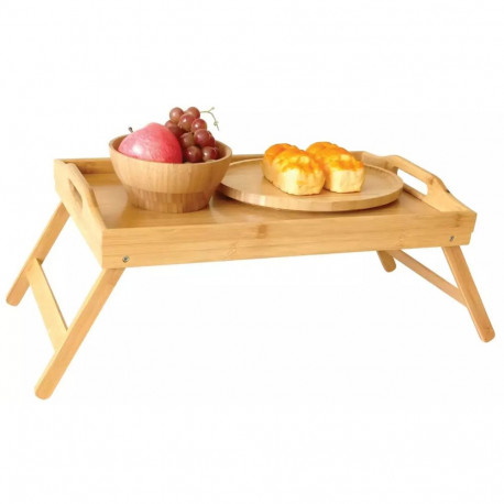 Stolik śniadaniowy, taca bambus 50x30x7cm kinghoff
