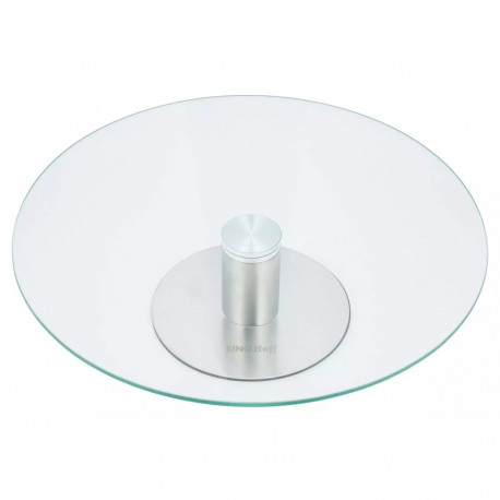 Patera 1 poziomowa, szkło - stal śr.30cm kinghoff