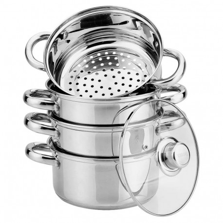 Garnek do gotowania na parze, stal zestaw 5 elementów śr.22cm 4l kinghoff