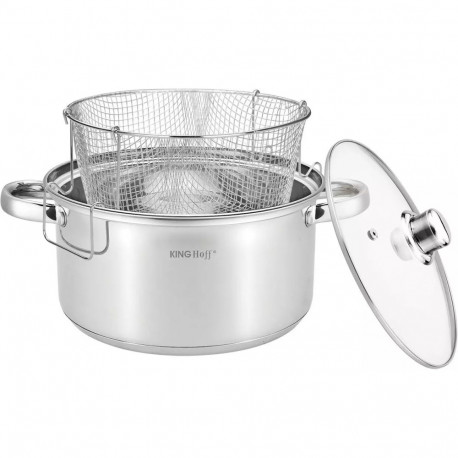 Garnek z koszem do smażenia, stal śr.24cm 5,5l kinghoff