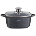 Kinghoff pott marmorkattega 3,7l, must