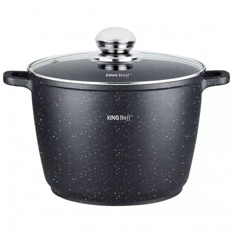 Kinghoff pott marmorkattega 24cm 6,2l, must