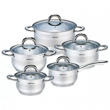 Zestaw garnków 12 elementów, stal śr.16/16/18/20/24cm kinghoff