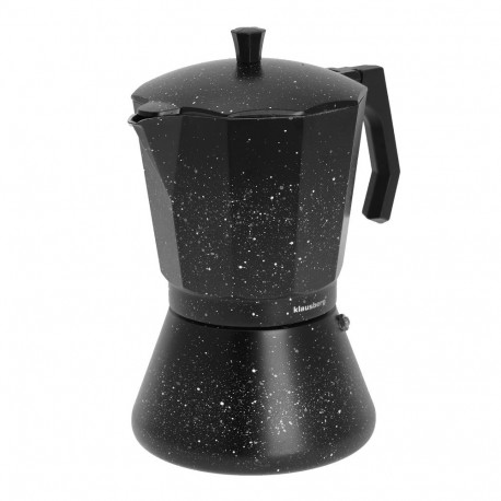 Klausberg espresso-kann 12 tassi, must marmor