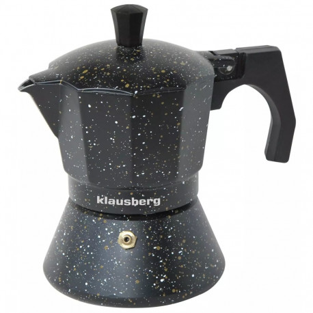 Kawiarka espresso, czarny marmurek 6 filiżanek klausberg