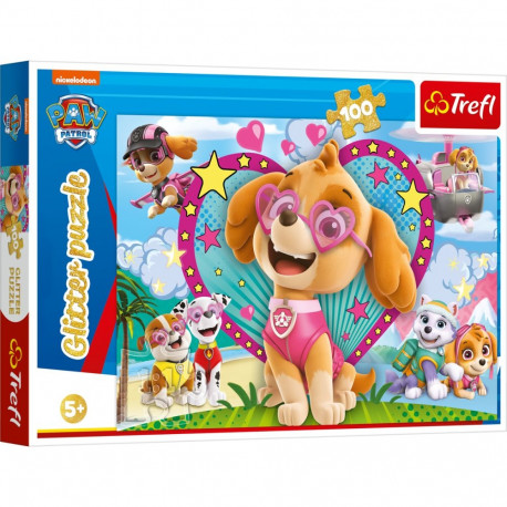 TREFL PAW PATROL Glitter puzzle Paw Patrol, 100 pcs