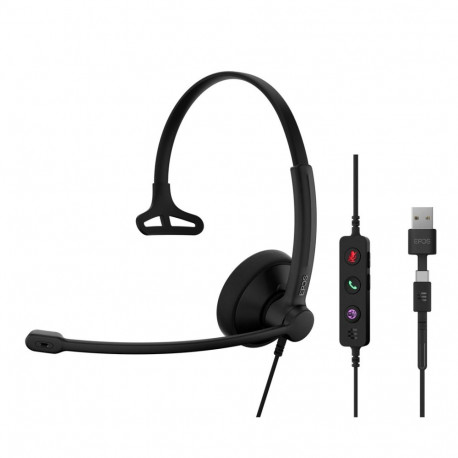 Headset - EPOS IMPACT 100 MS MONO USB-C+A, noise-canceling mic, black