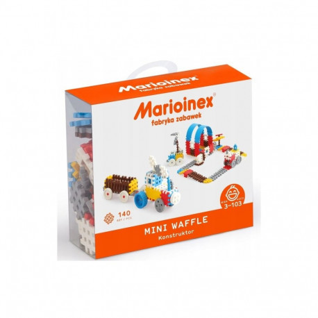 Constructor - Marioinex Mini Waffle Building Blocks Set 1, 140 pieces, multicolour