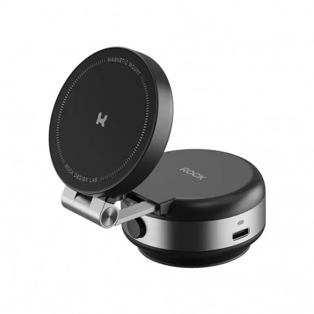 Rock Q16 magnetic car phone holder with suction cup black