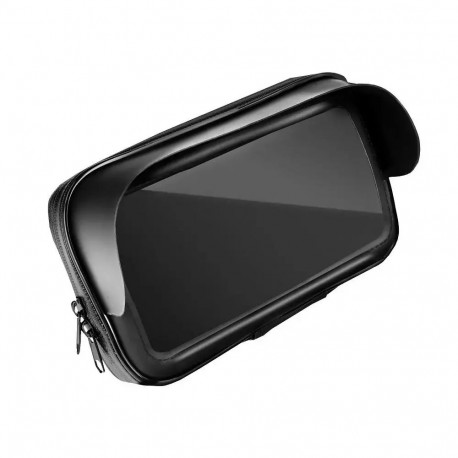 Uchwyt motocyklowy z etui 4,8"-5,5" wodoszczelne z daszkiem czarny|black