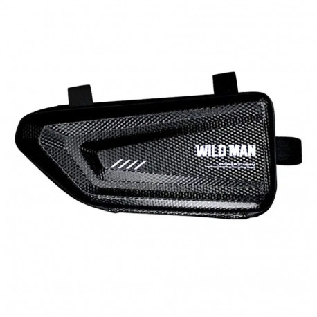 WILDMAN L E4 Bike Frame Bag with Bicycle Phone Mount, Black