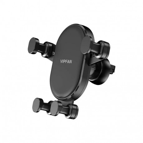 Vipfan H01 gravitatsiooniline auto telefonihoidik ventilatsiooniavale 4.7-6.5" must