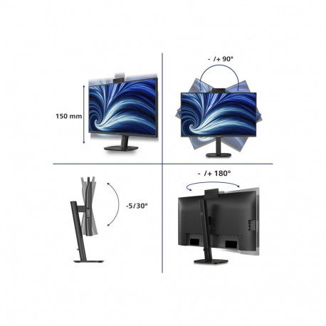 Philips monitor 27B2N3500J 27inch 2560x1440 120Hz IPS lame reguleeritav kõrgus 150mm USB-C dokk 90W 