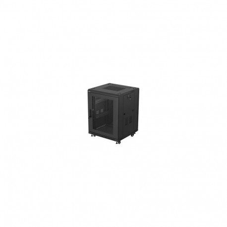 Lanberg serverikapp 19" 15U 600X600 vabaltseisev lamepakend võrkuksega, must