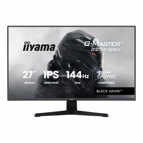 IIYAMA G2741QSU-B1 27inch IPS Gaming G-Master Black Hawk FreeSync 2560x1440 144Hz 300cd/m HDMI Displ