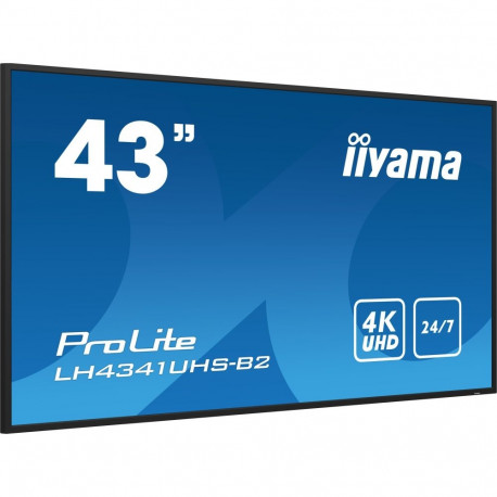 ProLite LH4341UHS-B2, Public Display (schwarz (glänzend), UltraHD/4K, IPS, Mediaplayer)